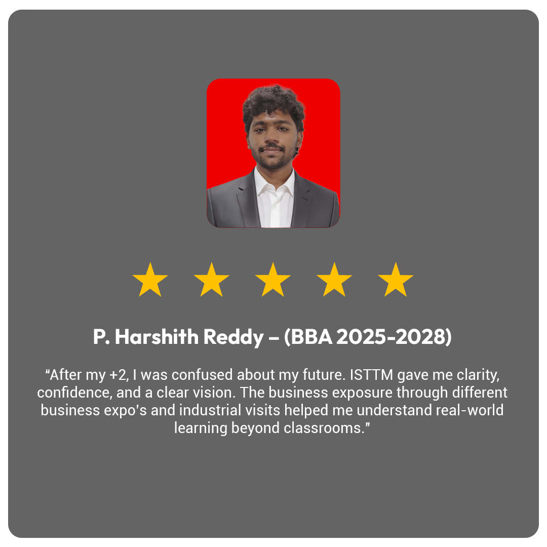 P. Harshith Reddy – (BBA 2025-2028)